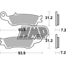 Pastilhas travão YAMAHA WR F 250 / 450 / YZ / FX / X / F / 1183XC7 - CARBONE LORRAINE